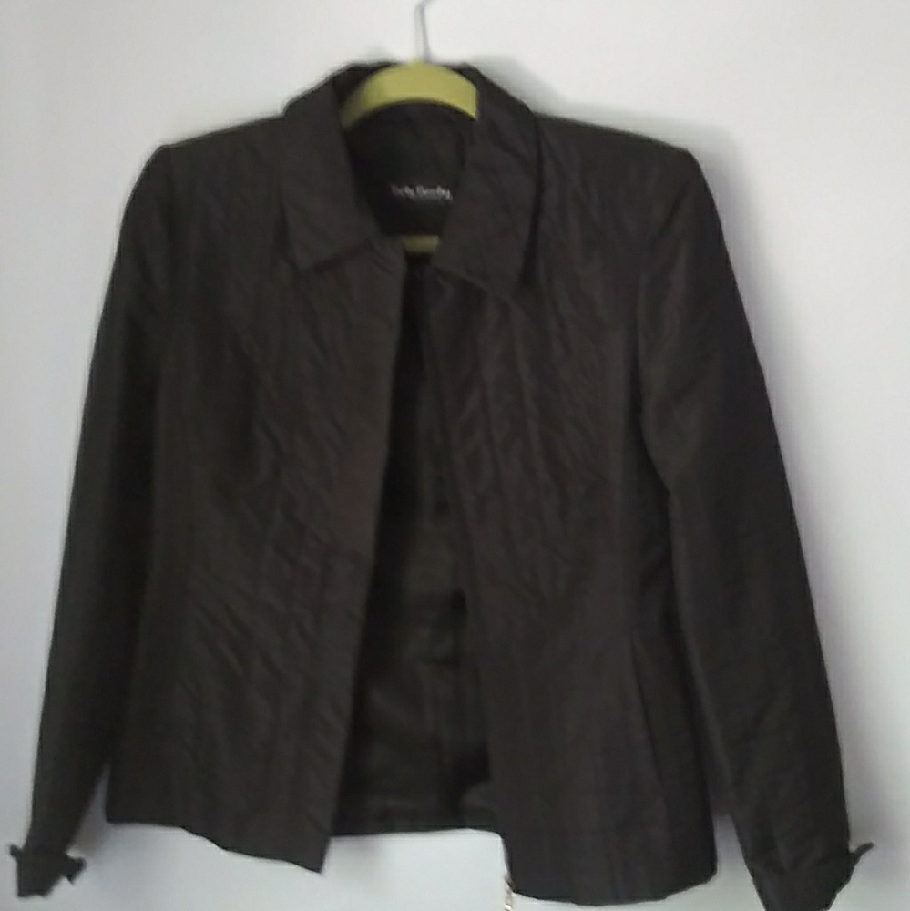 BETTY BARCLAY BLACK ZIP QUILTED JACKET